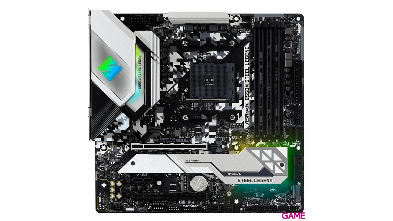 ASRock B550M Steel Legend Zocalo AM4 Micro ATX AMD B550 - Placa Base-2