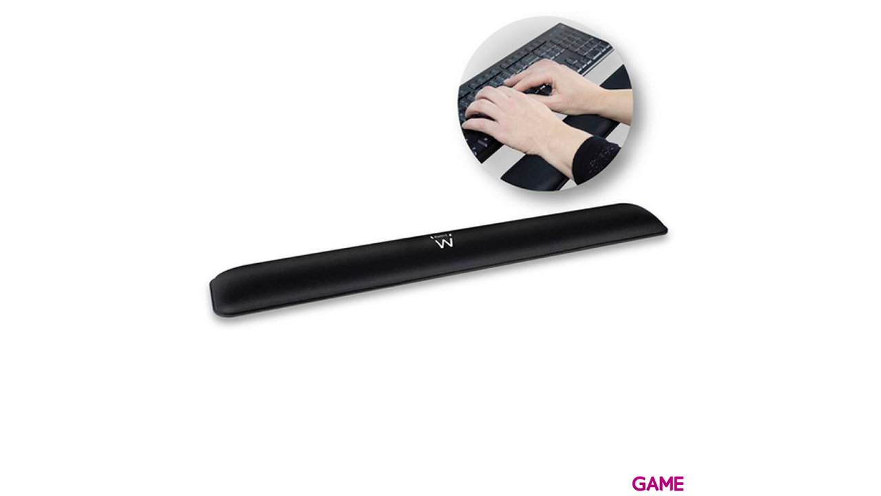 Ewent EW3180 descansa muñecas Poliéster, Caucho Negro-3