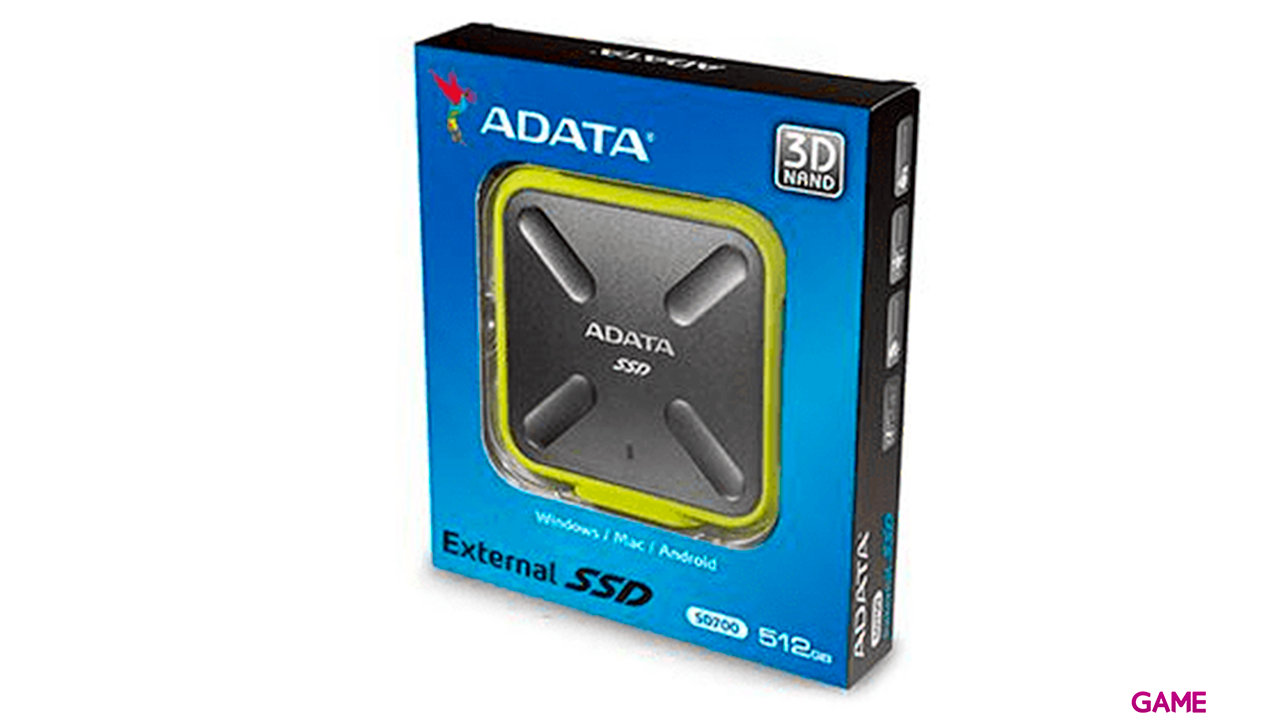 ADATA SD700 512GB Negro, Amarillo-3