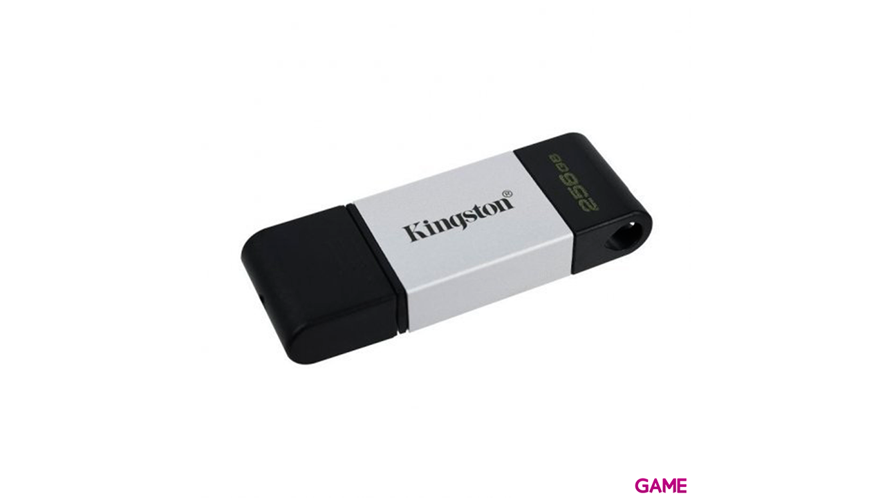 Kingston Technology DataTraveler 80 unidad flash USB 256GB USB Tipo C 3.2 Gen 1 (3.1 Gen 1) Negro, Plata-0
