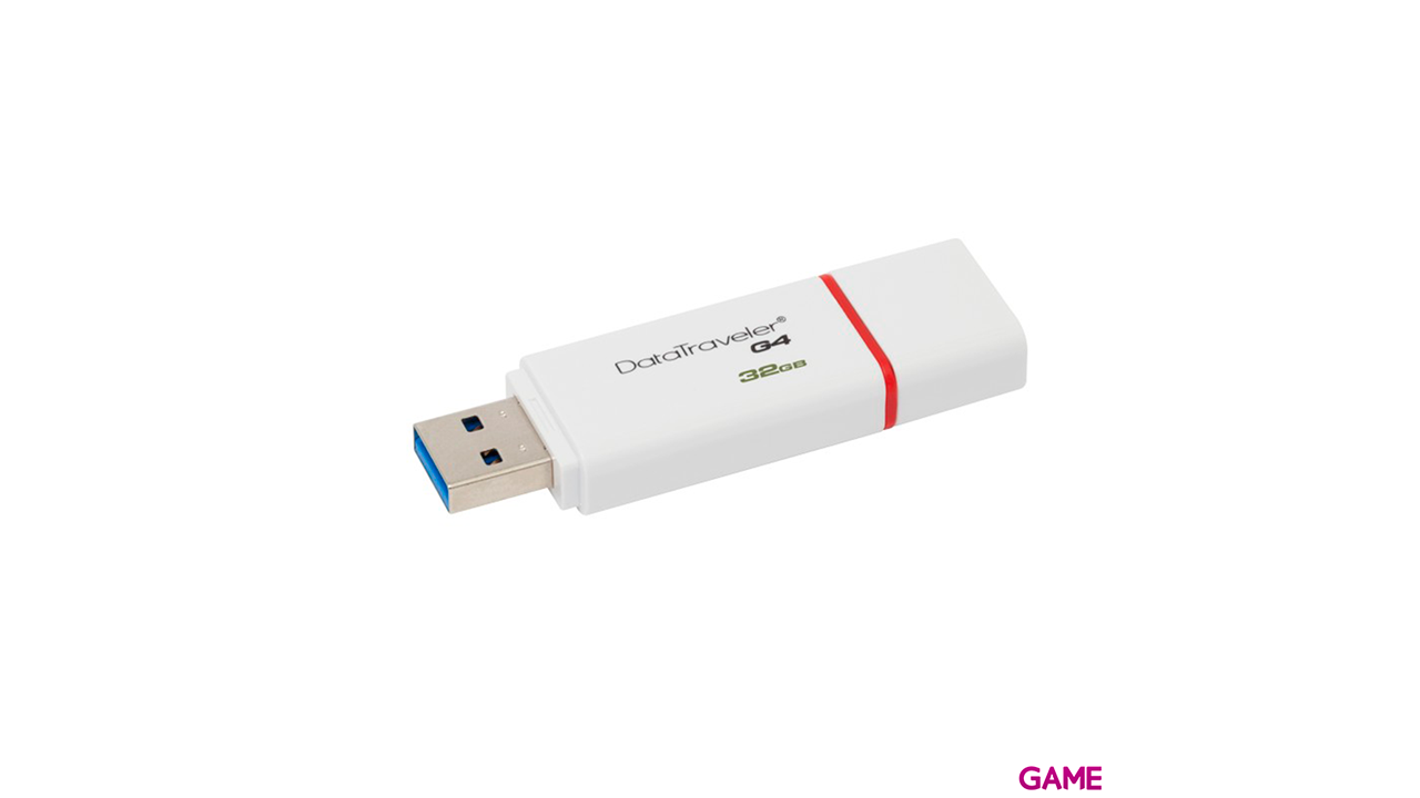 Kingston Technology DataTraveler G4 unidad flash USB 32GB USB tipo A 3.2 Gen 1 (3.1 Gen 1) Rojo, Blanco-2