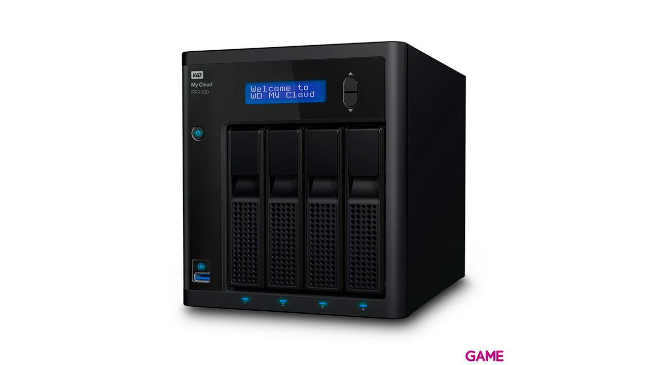 Western Digital My Cloud PR4100 N3710 Ethernet Escritorio Negro NAS-0