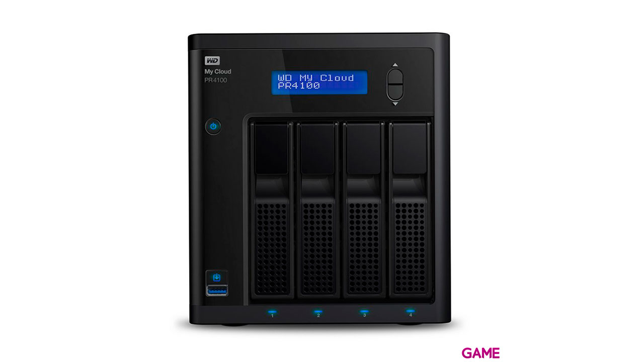 Western Digital My Cloud PR4100 N3710 Ethernet Escritorio Negro NAS-1