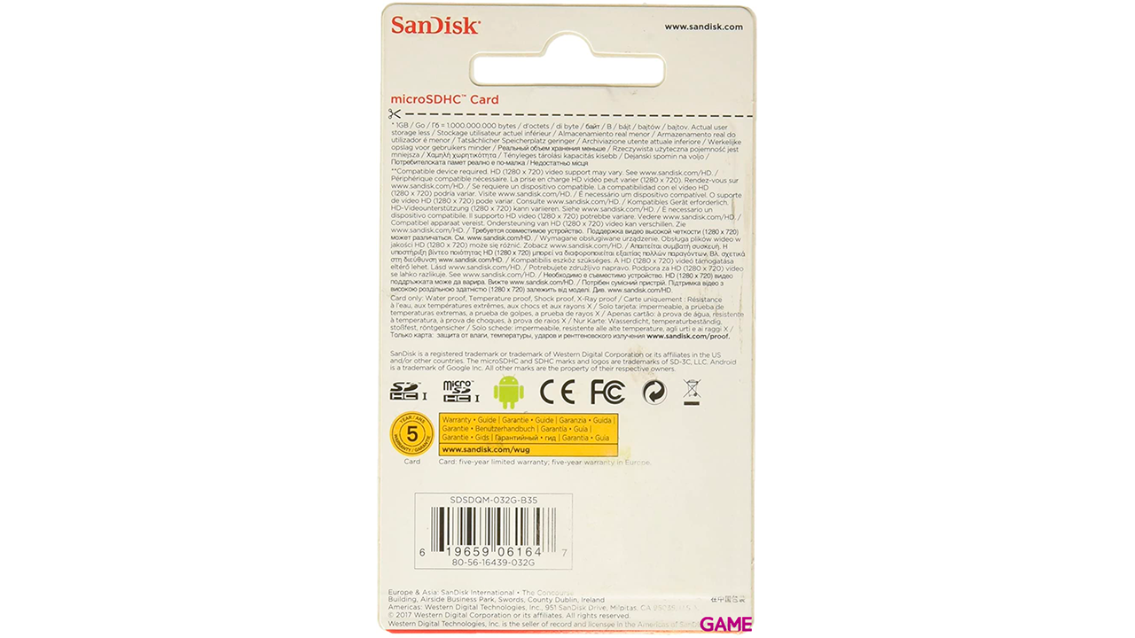 Sandisk 32GB MicroSDHC - Tarjeta Memoria-0