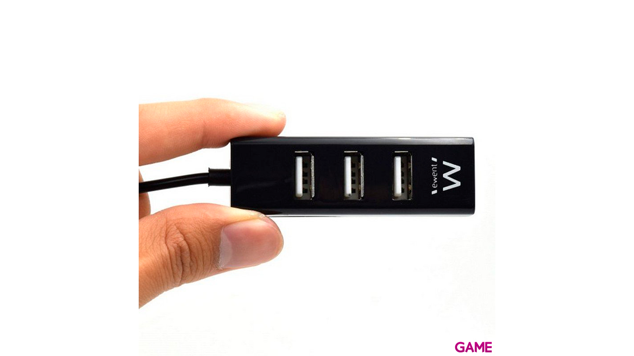 Ewent EW1123 USB 480 Mbit/s Negro - Hub-2