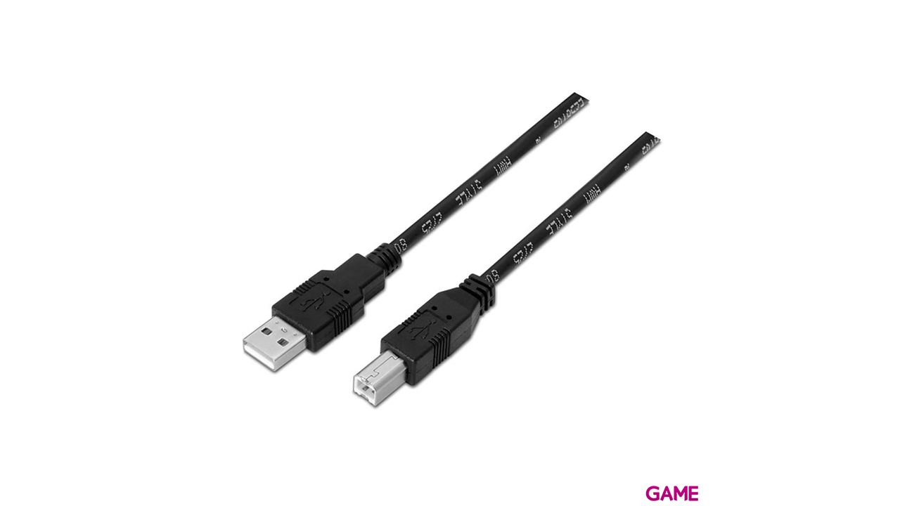 Nanocable USB 2.0 Tipo A/M-B/M, Negro, 3.0 M - Cable-0