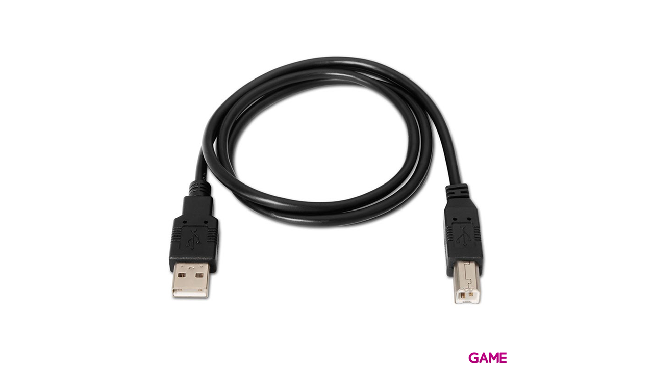 Nanocable USB 2.0 Tipo A/M-B/M, Negro, 3.0 M - Cable-1