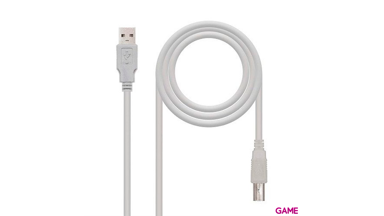 Nanocable CABLE USB 2.0 IMPRESORA TIPO AM BM BEIGE 3.0 M-0
