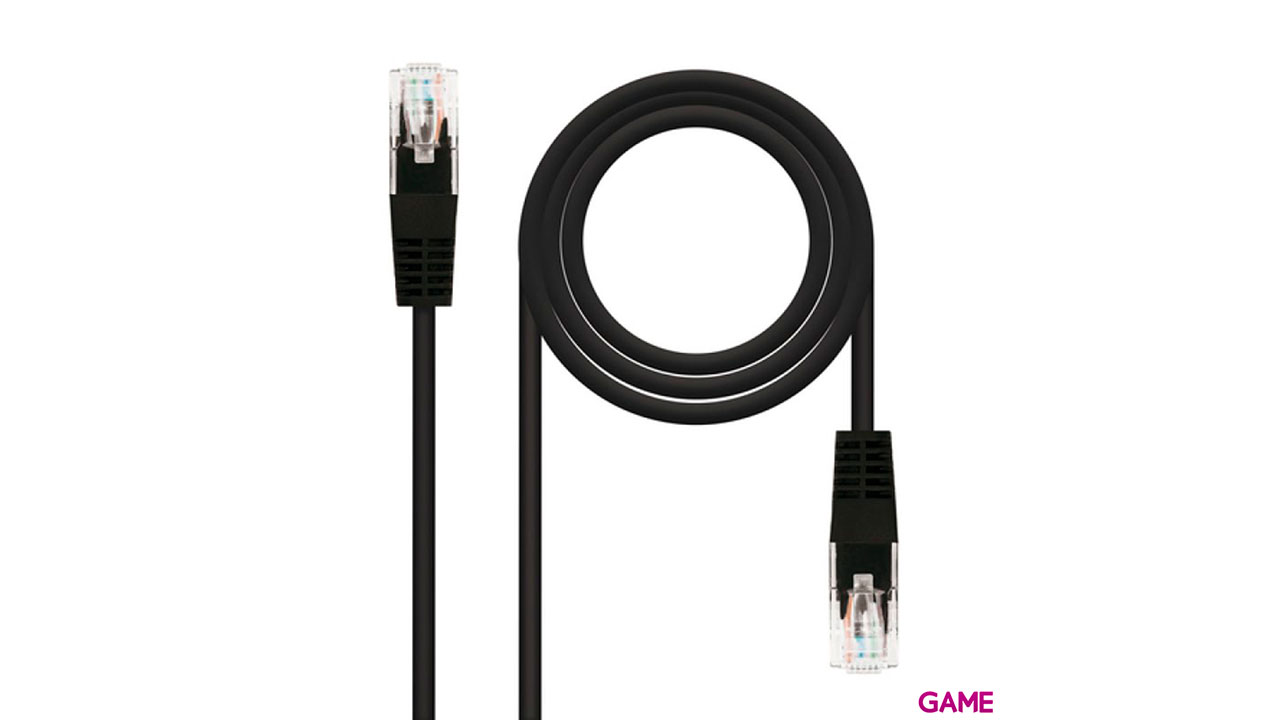 Nanocable Red Latiguillo RJ45 CAT.5E UTP AWG24 2m Negro - Cable-0