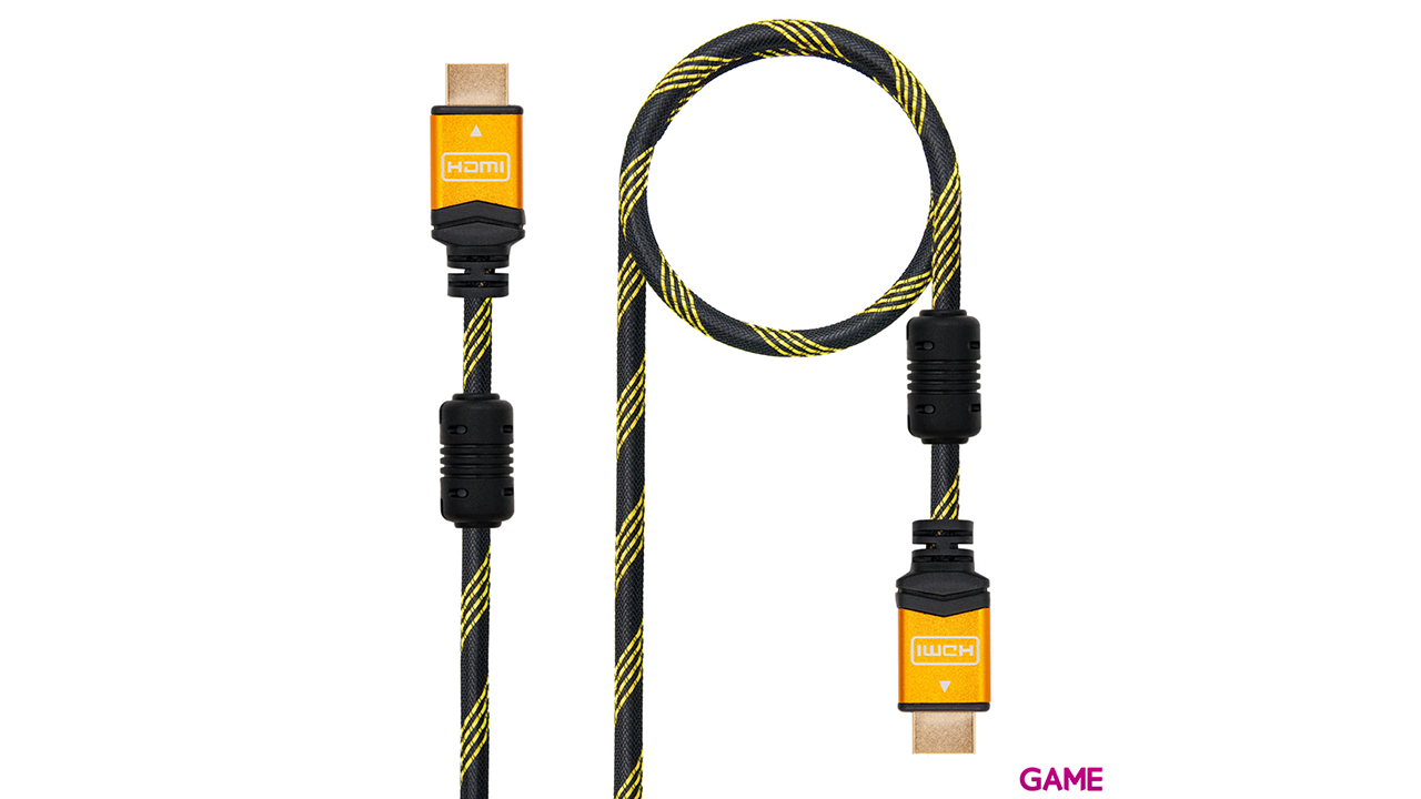 Nanocable CABLE HDMI V1.4 (ALTA VELOCIDAD / HEC), A/M-A/M, ORO, 1.8 M-0