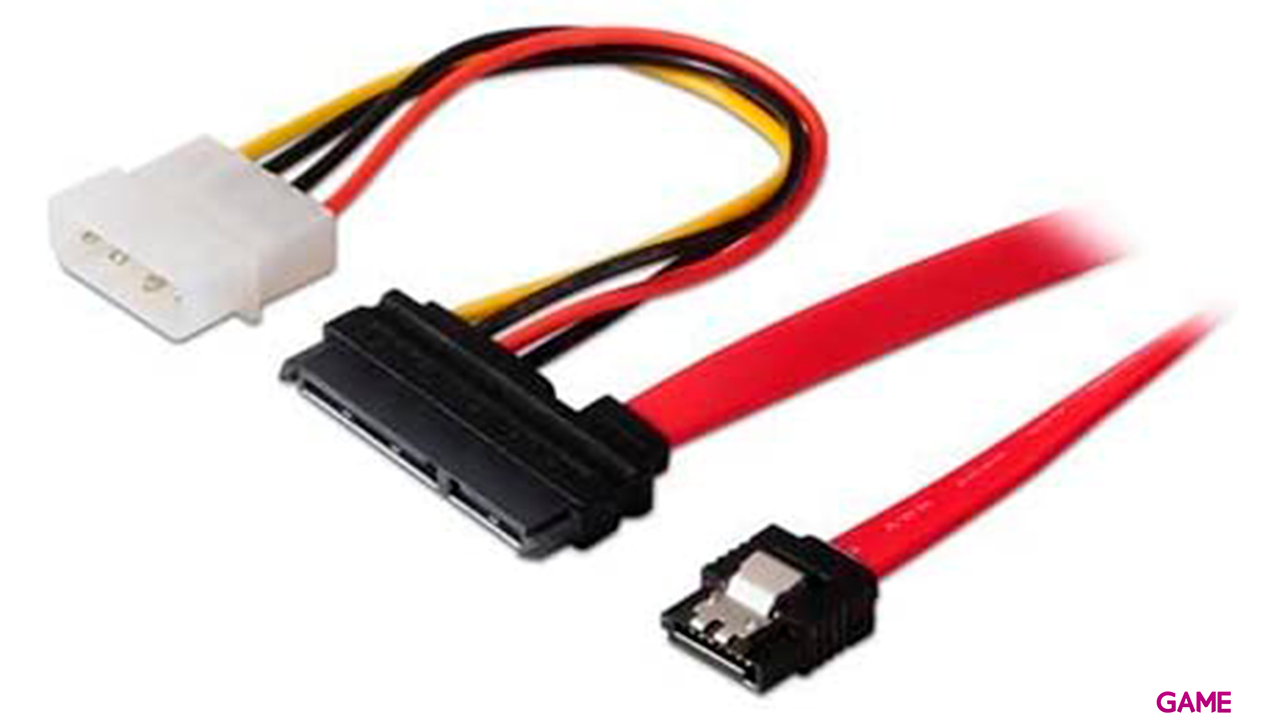 Nanocable 10.18.0601 cable de SATA 0,5 m SATA 22-pin SATA 7-pin + Molex (4-pin) Negro, Rojo, Amarillo-2