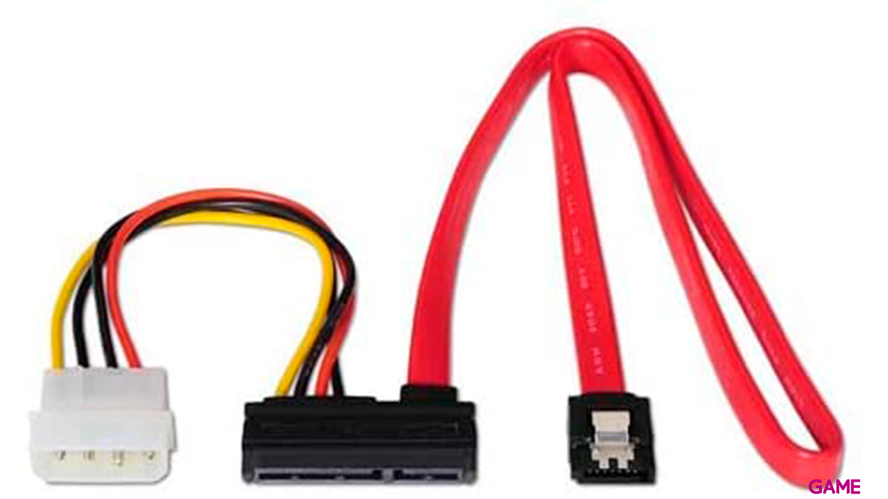 Nanocable 10.18.0601 cable de SATA 0,5 m SATA 22-pin SATA 7-pin + Molex (4-pin) Negro, Rojo, Amarillo-3