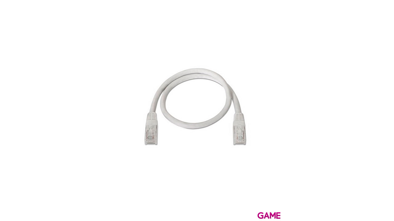 Nanocable CABLE RED LATIGUILLO RJ45 CAT.6 UTP AWG24 BLANCO 0.5 M-1