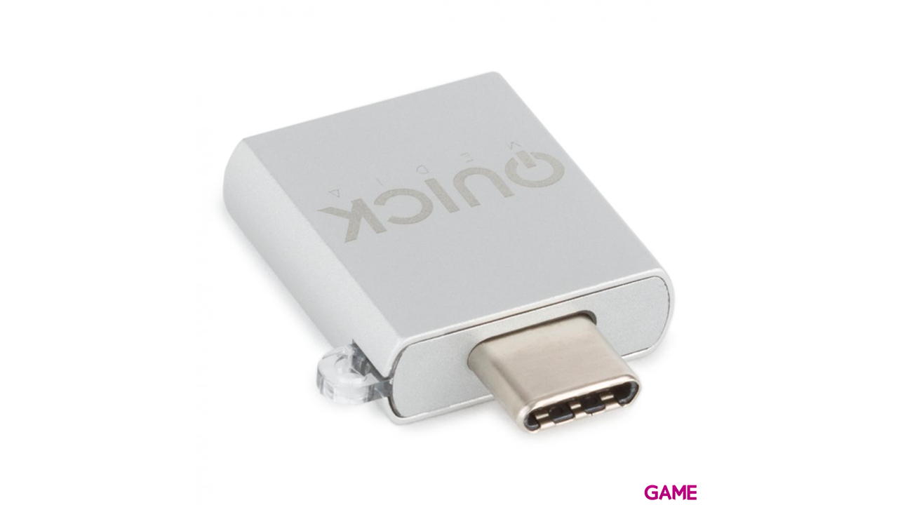 Quick Media QMACUSB-C USB-A Blanco - Adaptador-0