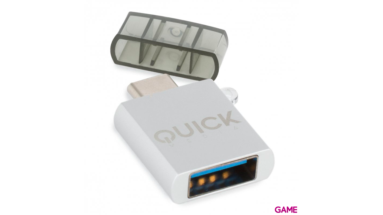 Quick Media QMACUSB-C USB-A Blanco - Adaptador-1