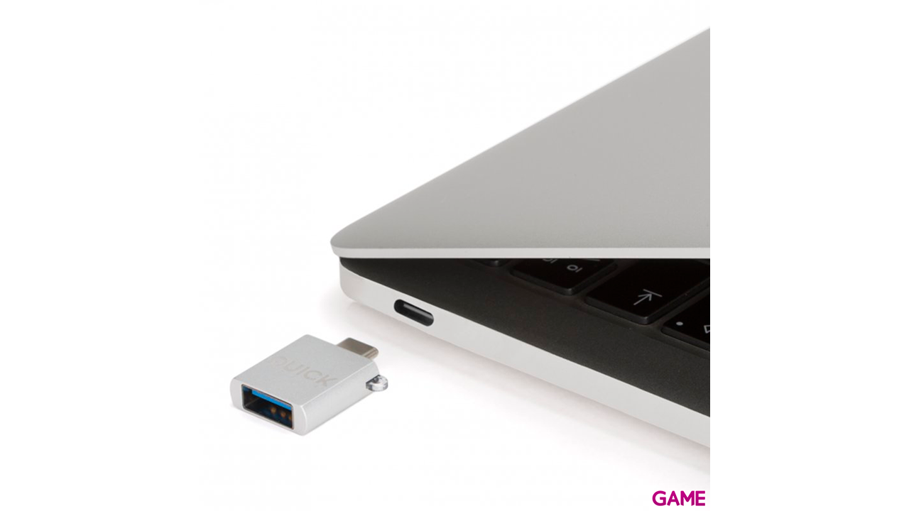 Quick Media QMACUSB-C USB-A Blanco - Adaptador-2