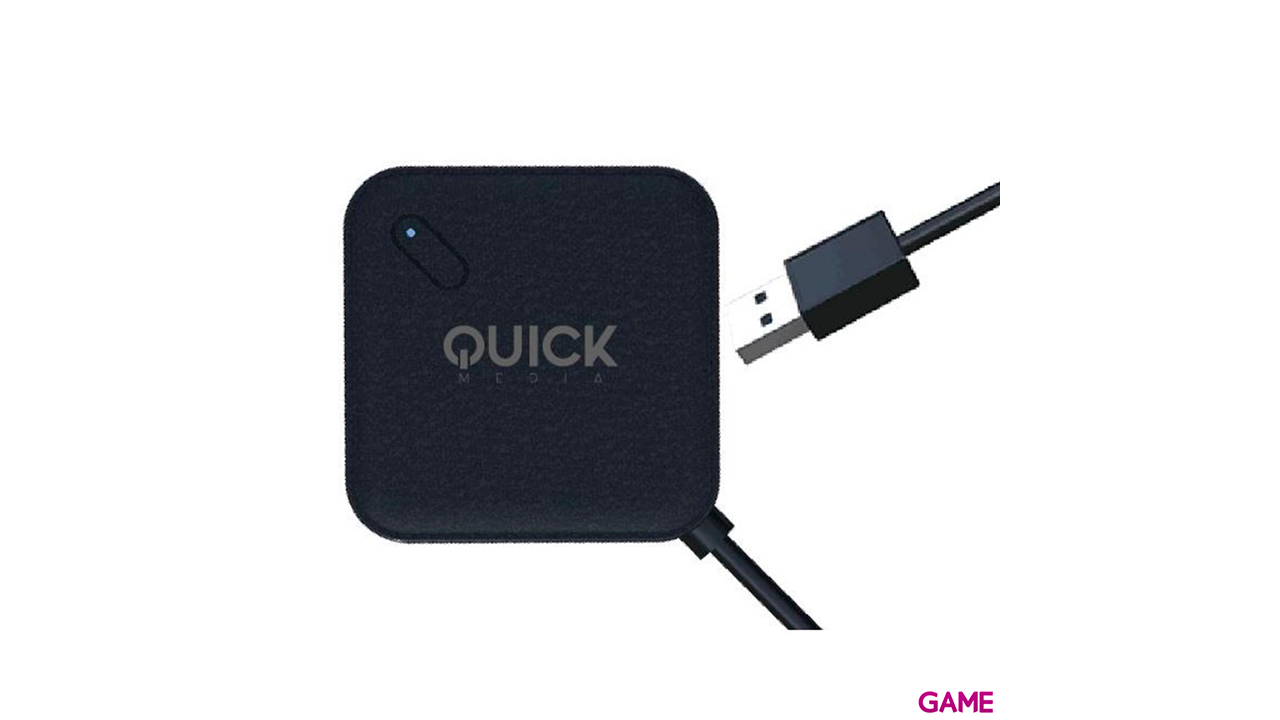 Quick Media QMH304PB hub de interfaz USB 3.2 Gen 1 (3.1 Gen 1) Type-A 5000 Mbit/s Negro-0