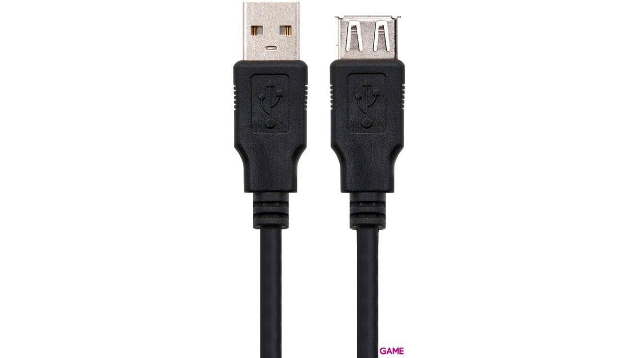 Nanocable USB 2.0 A/M-A/H Negro 3m - Cable-1
