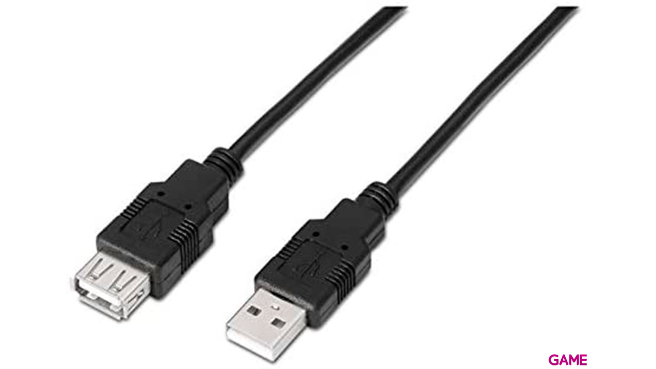 Nanocable USB 2.0 A/M-A/H Negro 3m - Cable-3