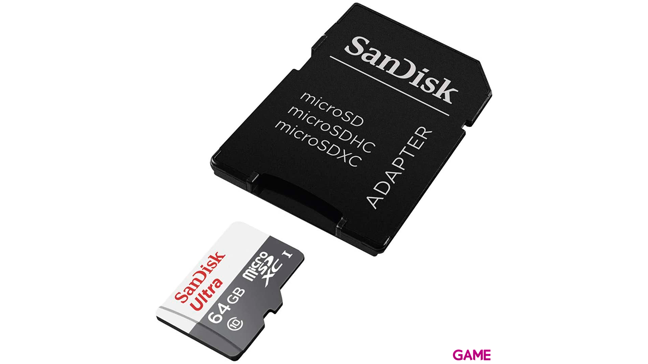Sandisk Ultra MicroSDXC 64GB UHS-I + SD Adapter memoria flash Clase 10-1