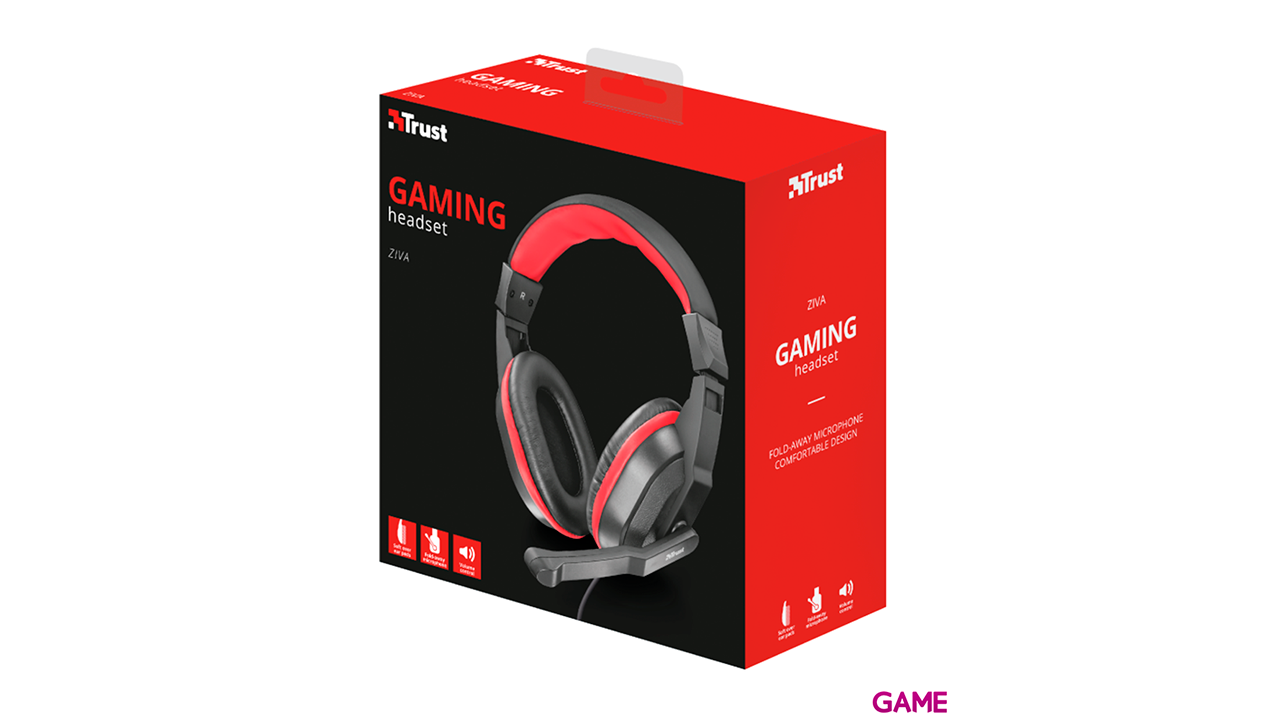 Trust 21953 Negro Rojo - Auriculares-2