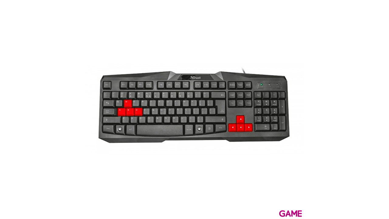 Trust Ziva ES teclado USB QWERTY Español Negro, Rojo-2