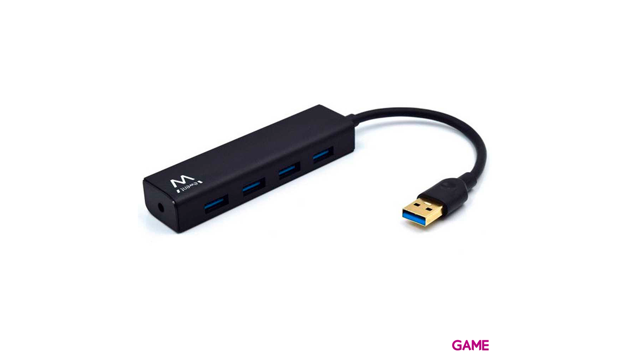 Ewent EW1136 hub de interfaz USB 3.2 Gen 1 (3.1 Gen 1) Type-A 480 Mbit/s Negro-0