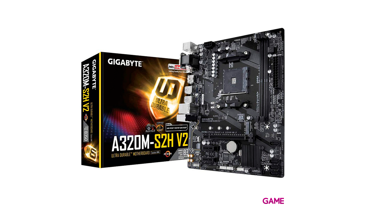 GIGABYTE GA-A320M-S2H Zocalo AM4 Micro ATX AMD A320 - Placa Base-0