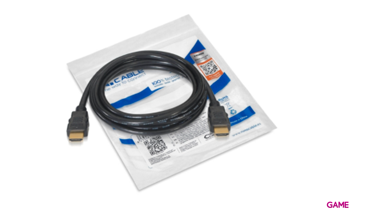 Nanocable HDMI V2.0, 2m Negro - Cable-2