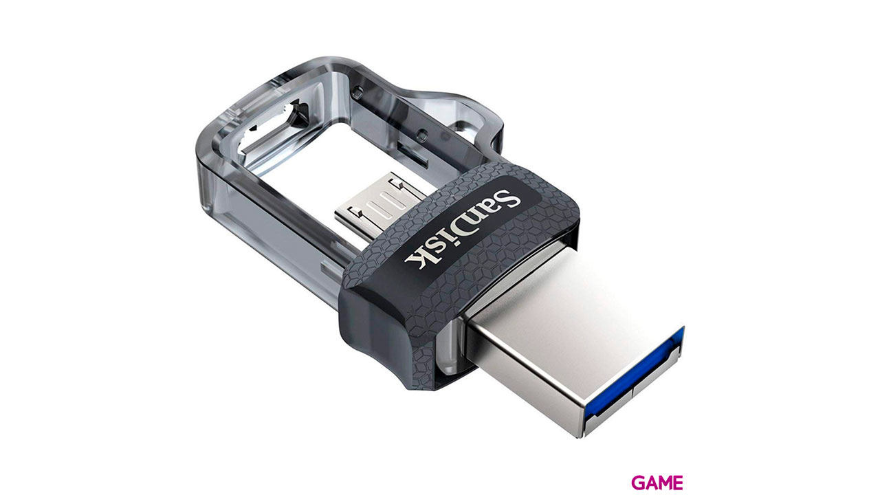 Sandisk Ultra Dual m3.0 32GB USB A / Micro-USB Negro Plata - Pendrive-3