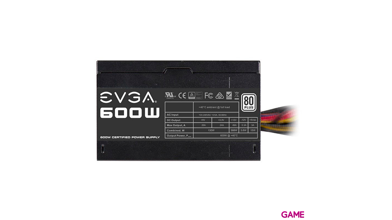 EVGA 600W 24-pin ATX Negro - Fuente Alimentacion-3