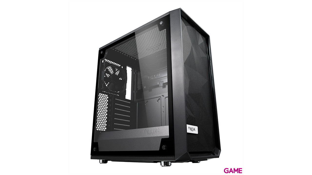 Fractal Design Meshify C – TG Midi Tower Negro, Transparente - Caja Ordenador-0