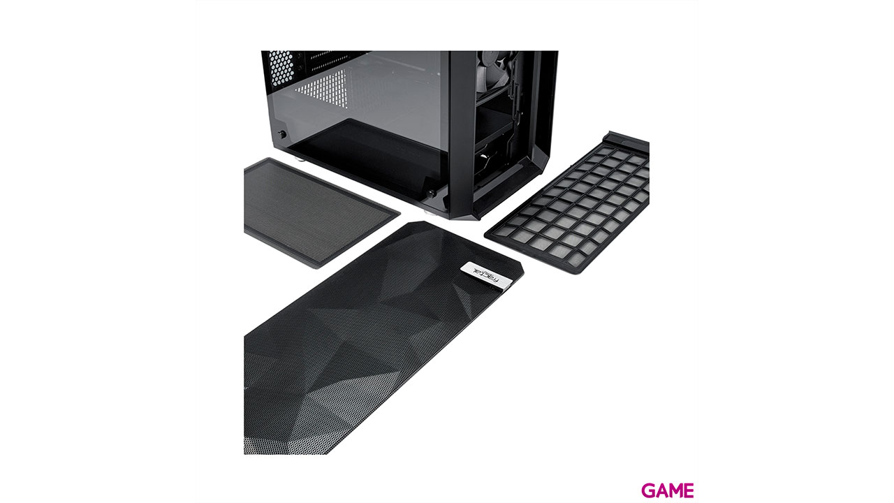 Fractal Design Meshify C – TG Midi Tower Negro, Transparente - Caja Ordenador-2