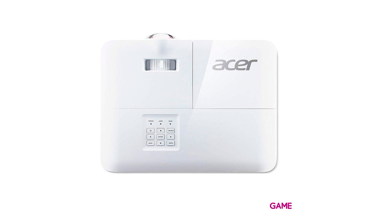 Acer S1286H videoproyector 3500 lúmenes ANSI DLP XGA (1024x768) Proyector instalado en el techo Blanco-3