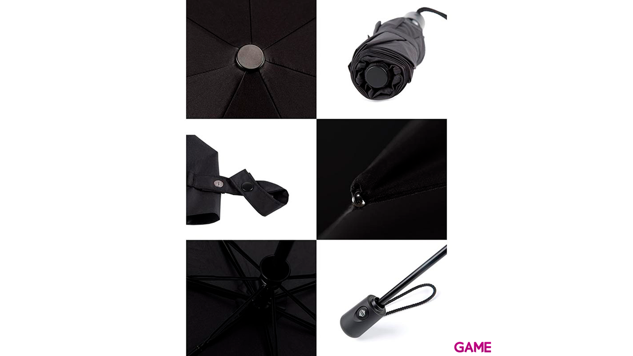 Xiaomi Mijia Automatic Tamaño completo Paraguas Negro Metal-4