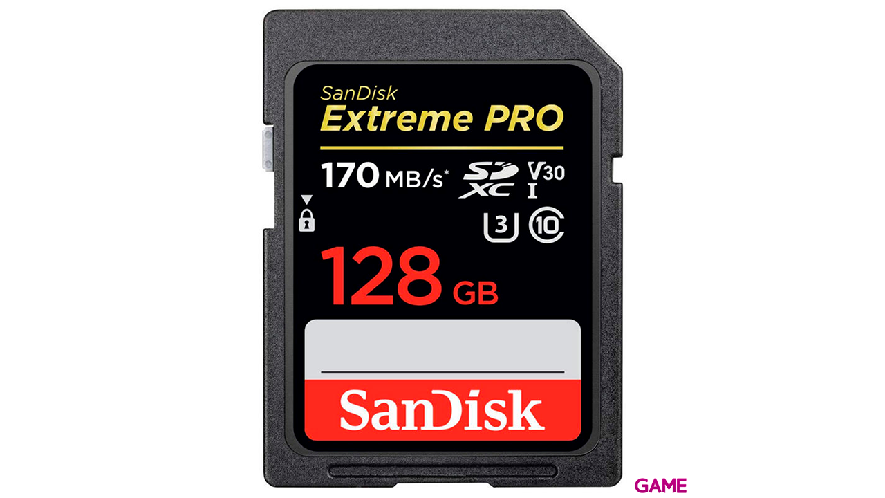 Sandisk Exrteme Pro 128GB SDXC Clase 10 UHS-I - Tarjeta Memoria-0