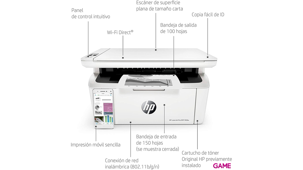 HP LaserJet Pro M28w Laser 600 x 600 DPI 18 ppm A4 Wifi-1