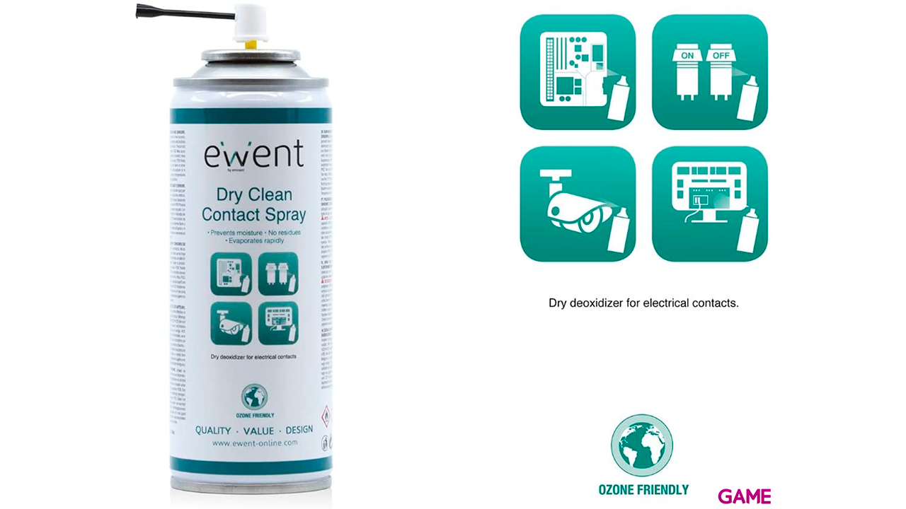 Ewent EW5614 Spray Pantallas - Plásticos 200 ml - Limpieza-1