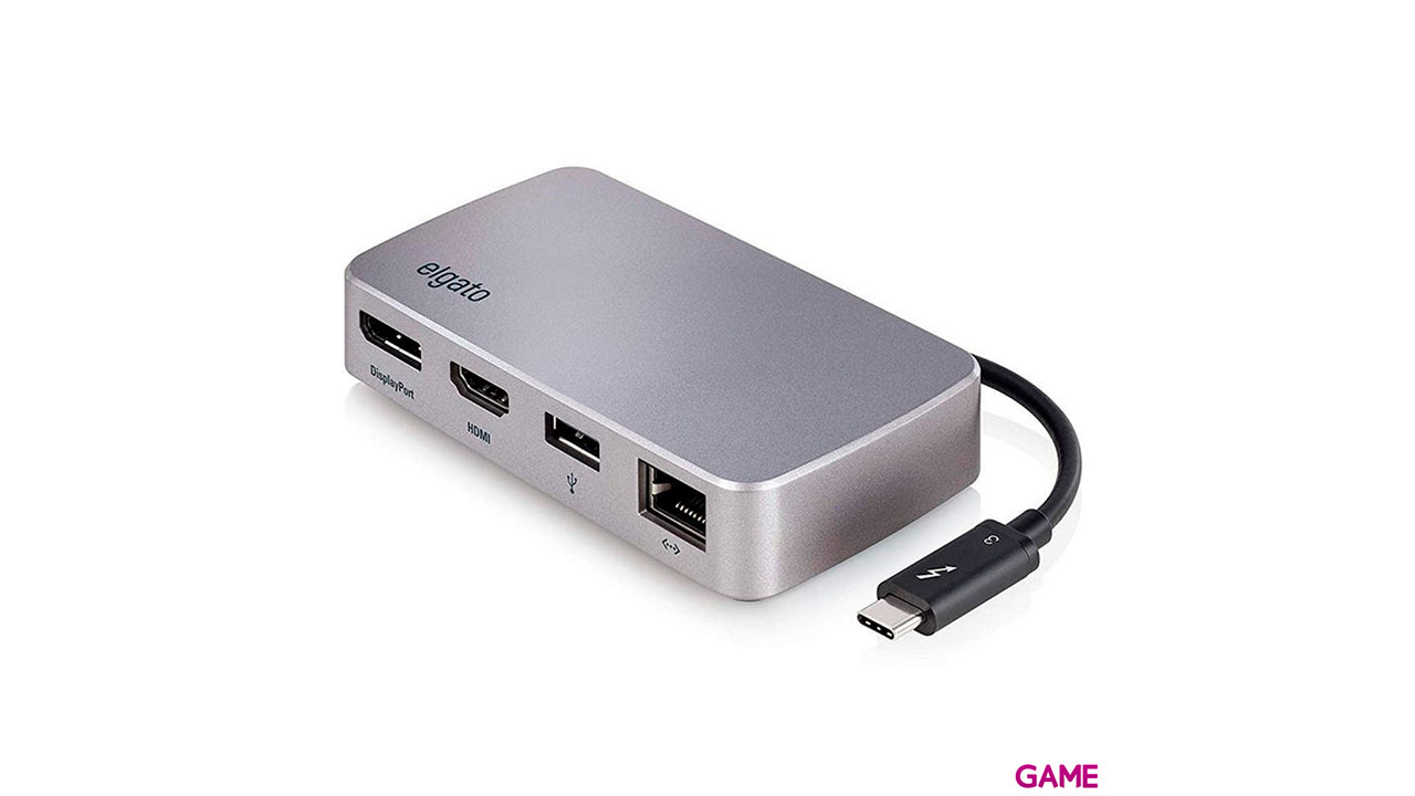 Elgato 10DAB9901 base para portátil y replicador de puertos Alámbrico Thunderbolt 3 Plata-0