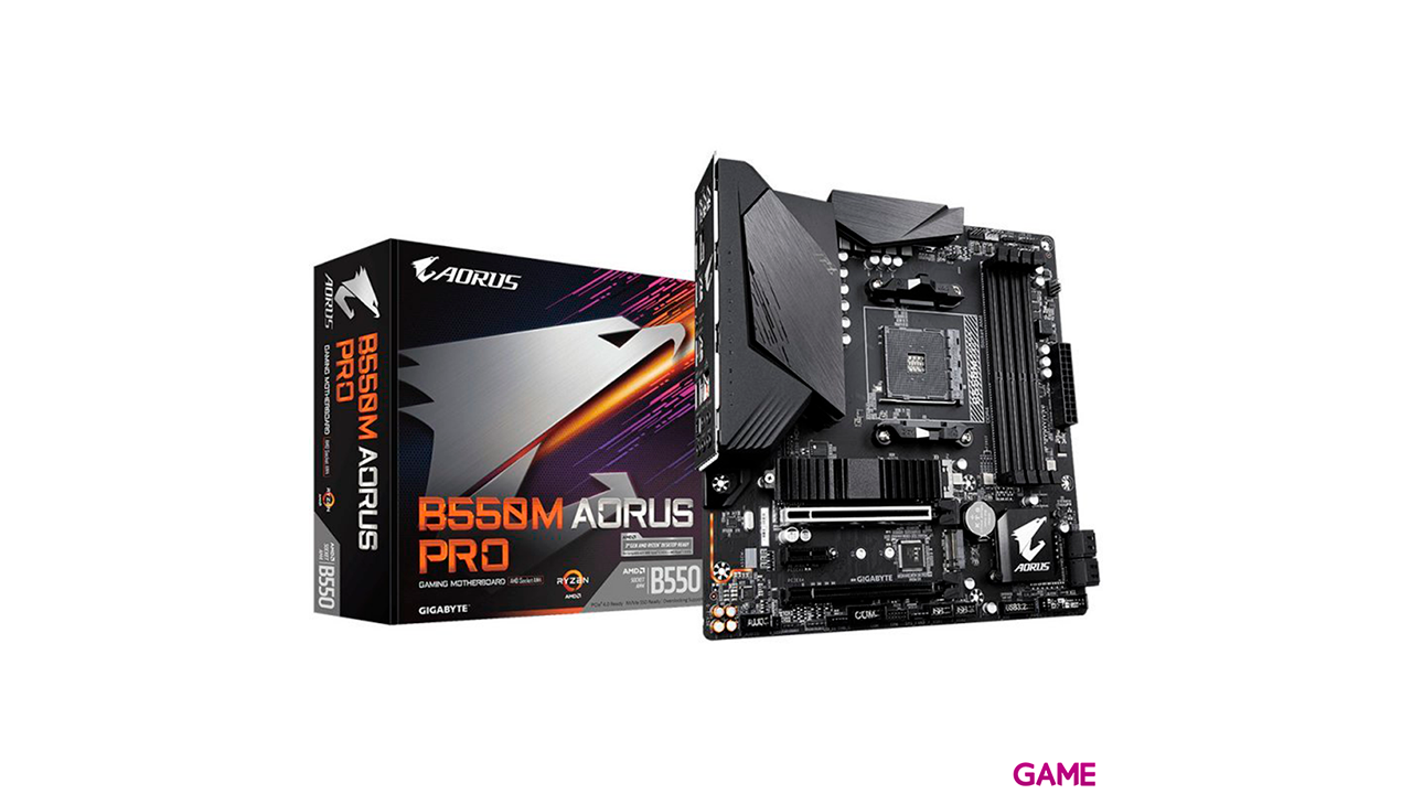 Gigabyte B550M Aorus Pro Zocalo AM4 Micro ATX AMD B550 - Placa Base-0