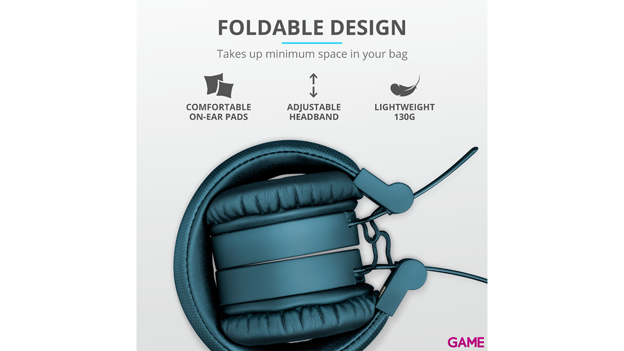 Trust 23908 auricular y casco Auriculares Diadema Azul-3