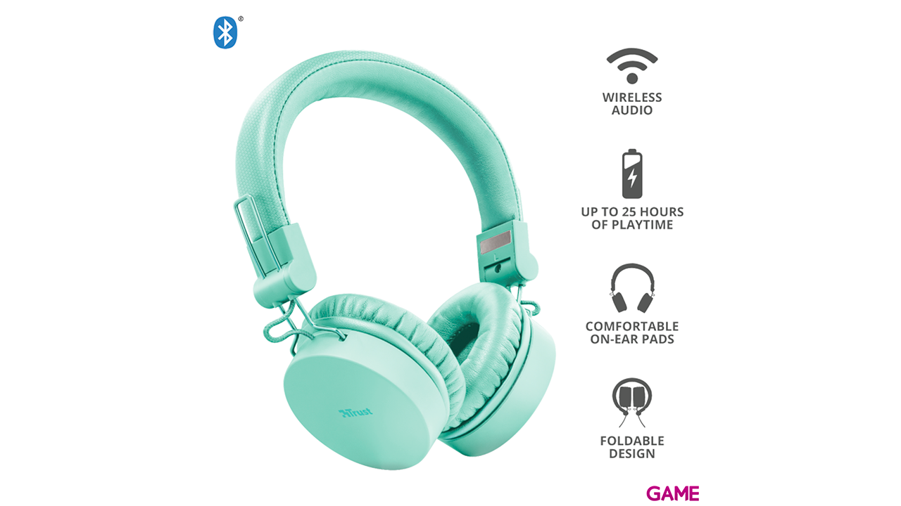 Trust 23912 auricular y casco Auriculares Diadema Turquesa-1