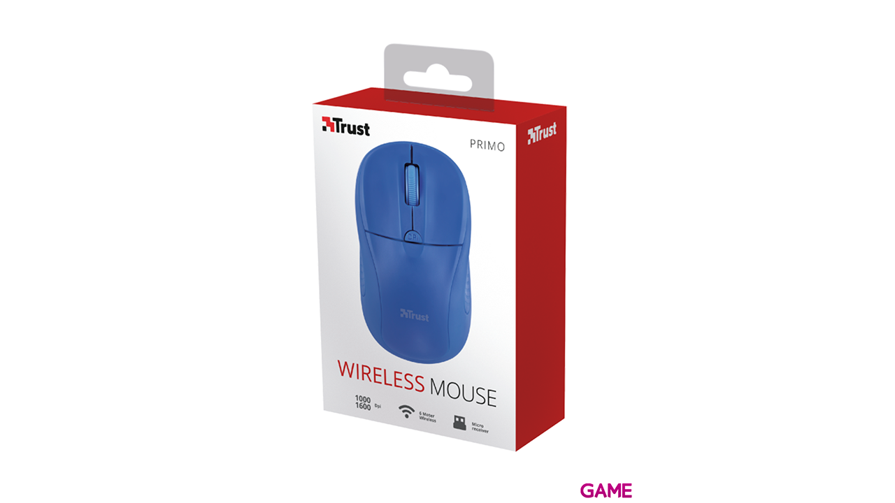 Trust 20786 ratón Ambidextro RF inalámbrico Óptico 1600 DPI-8