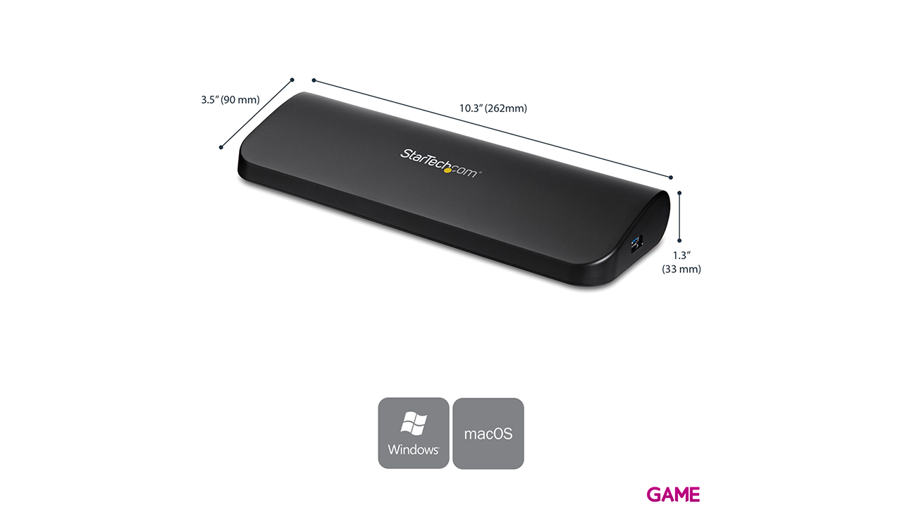 StarTech.com USB 3.0 para Dos Monitores con HDMI y DVI/VGA - Dock Station-1