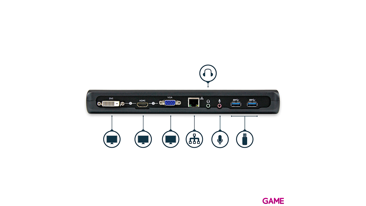 StarTech.com USB 3.0 para Dos Monitores con HDMI y DVI/VGA - Dock Station-2