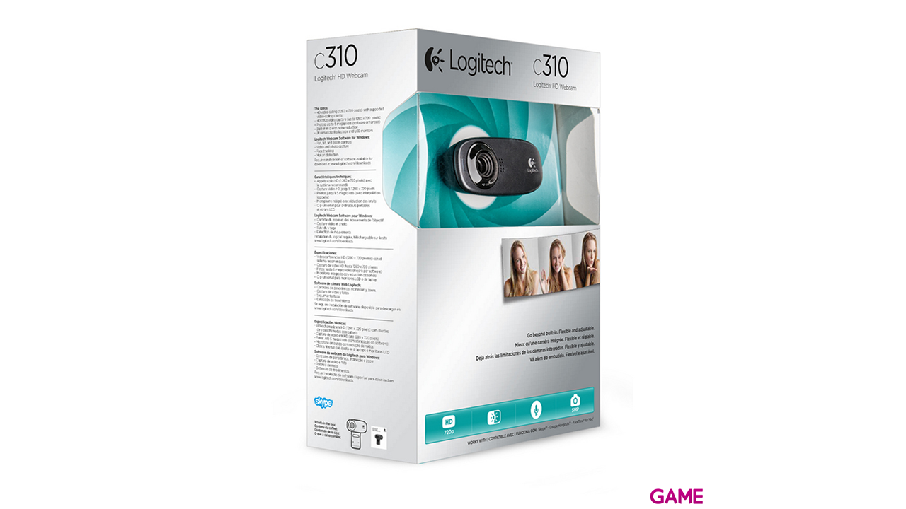 Logitech C310 5MP 1280 x 720 Pixeles USB Negro - Webcam-2