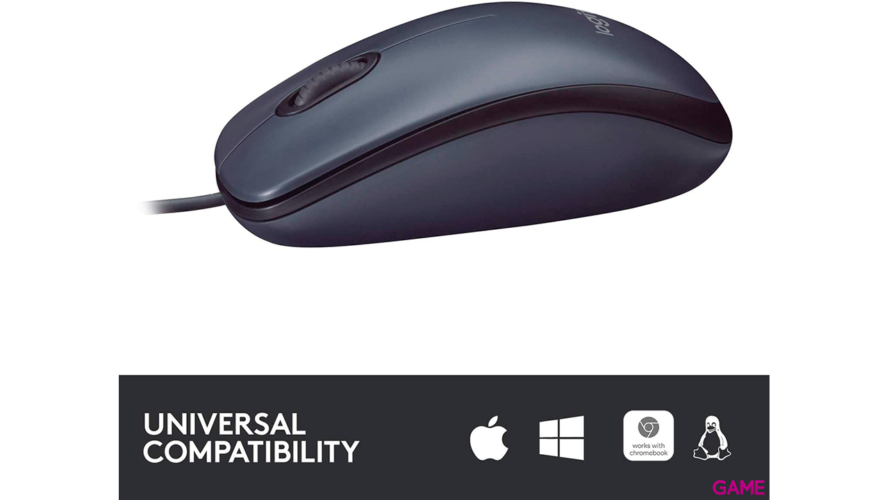 Logitech M100 USB tipo A Óptico 1000 DPI - Raton-3