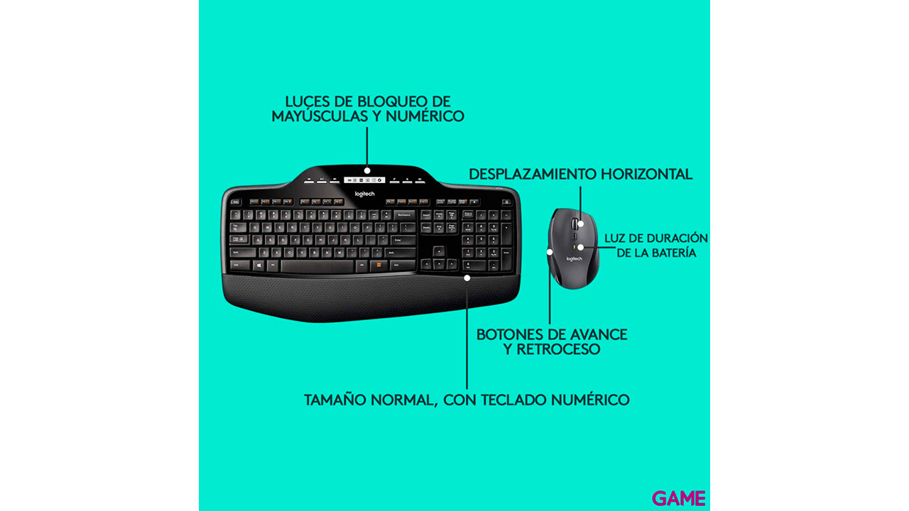 Logitech MK710 teclado RF inalámbrico QWERTZ Alemán Negro-5