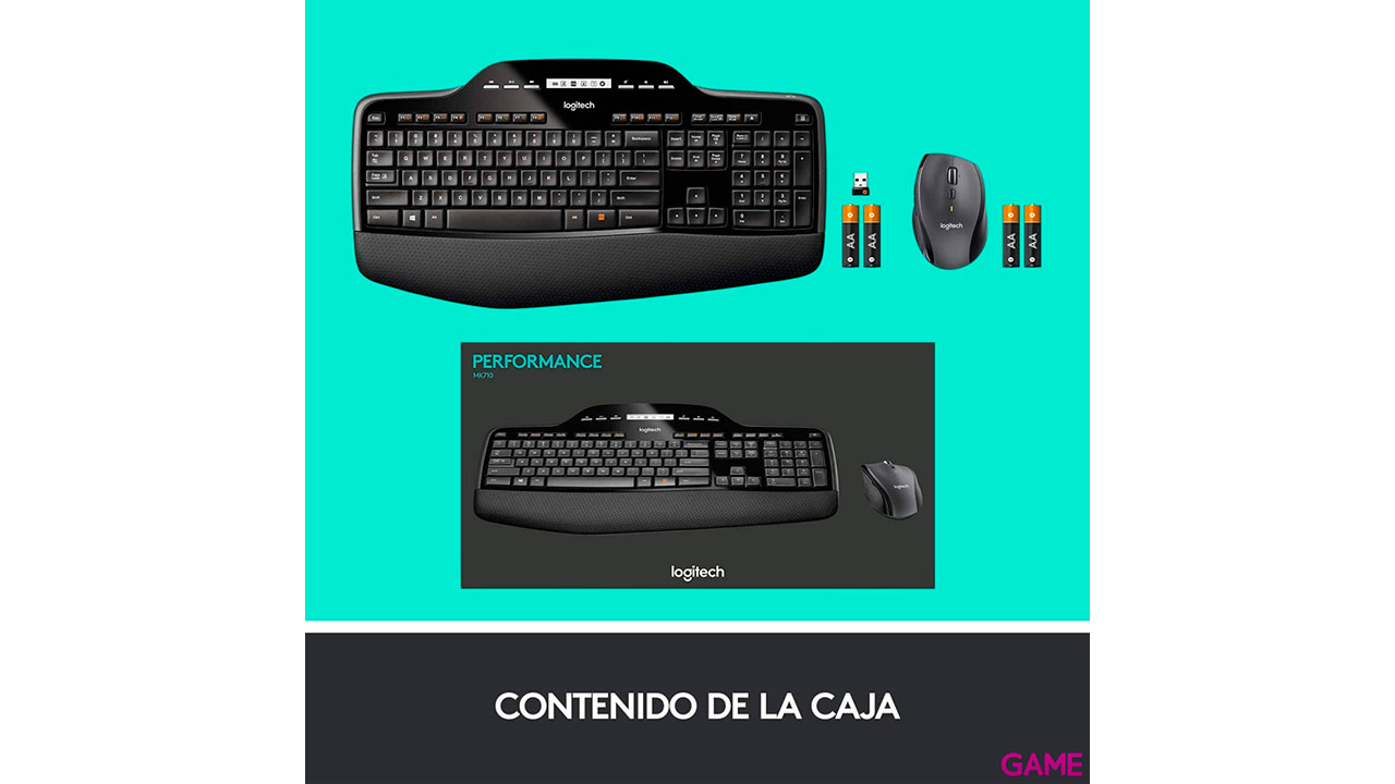 Logitech MK710 teclado RF inalámbrico QWERTZ Alemán Negro-9