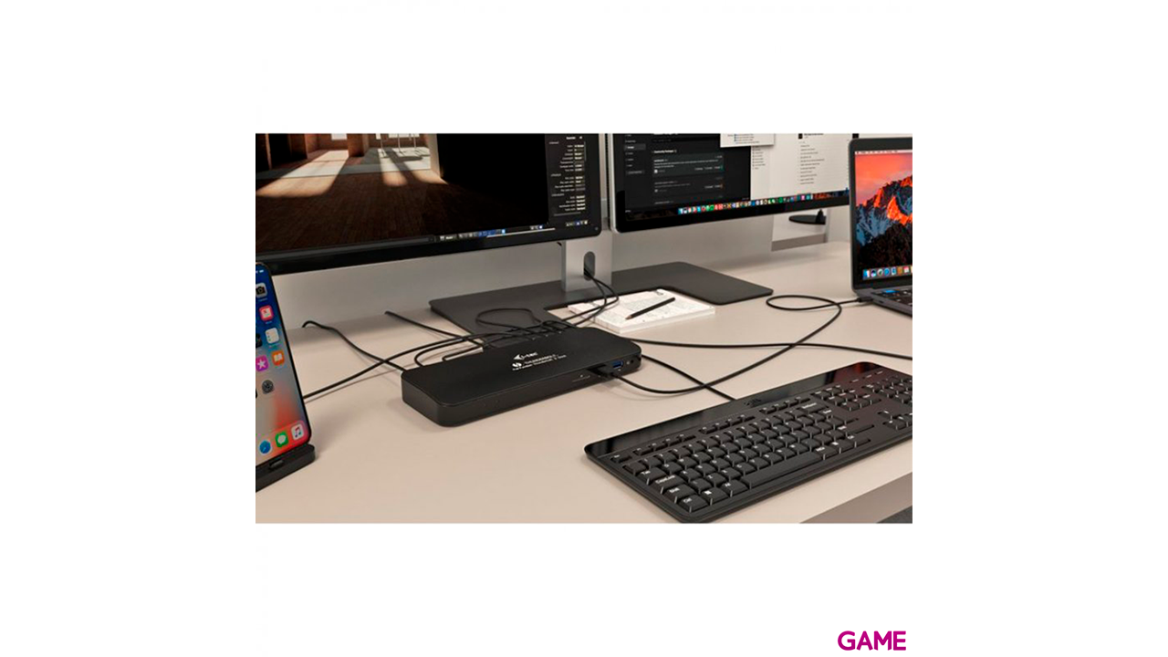 i-tec Thunderbolt 3 Dual 4K Docking Station + USB-C to DP Cable (1,5 m) with Power Delivery 85W + Two TB3 Cables: 150cm & 70cm --5